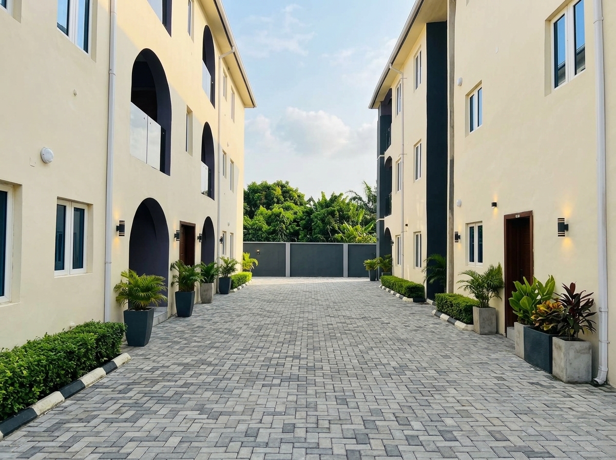 Avenue Between Concluded Buildings